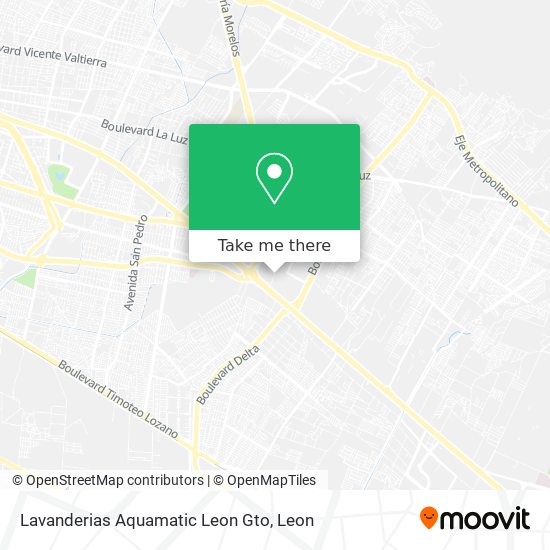 Lavanderias Aquamatic Leon Gto map
