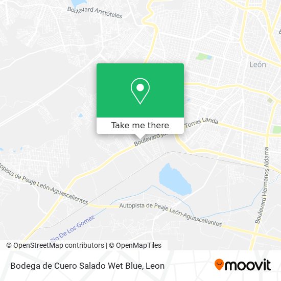 Bodega de Cuero Salado Wet Blue map