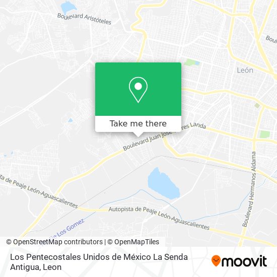 Los Pentecostales Unidos de México La Senda Antigua map