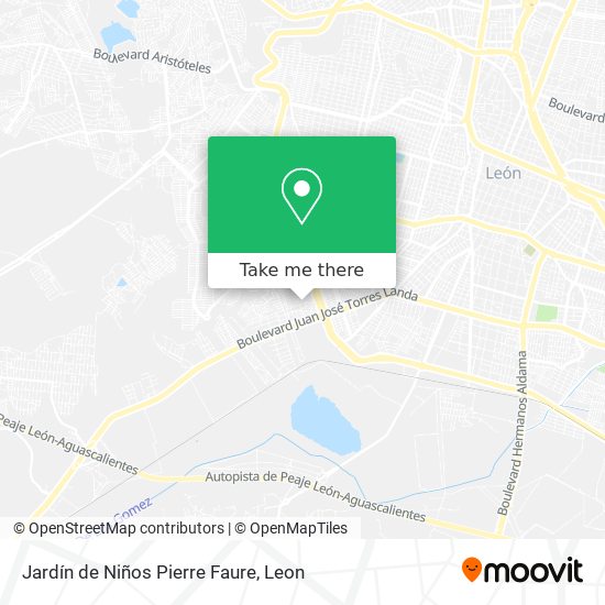 Mapa de Jardín de Niños Pierre Faure