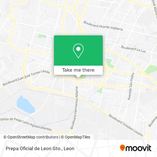 Mapa de Prepa Oficial de Leon Gto.
