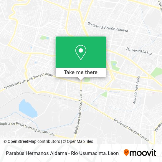Parabús Hermanos Aldama - Rio Usumacinta map