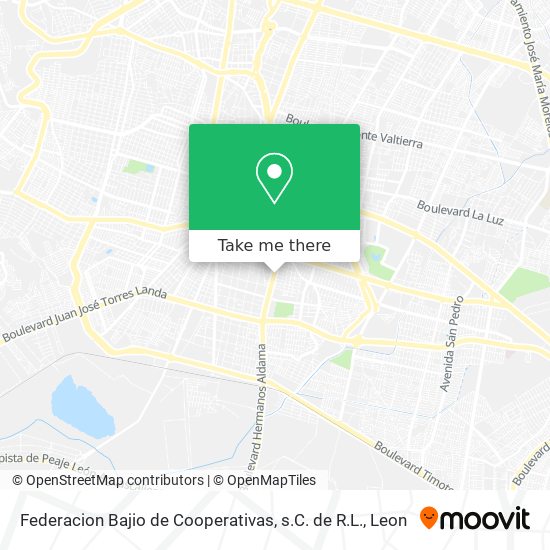 Mapa de Federacion Bajio de Cooperativas, s.C. de R.L.