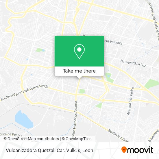 Vulcanizadora Quetzal. Car. Vulk, s map