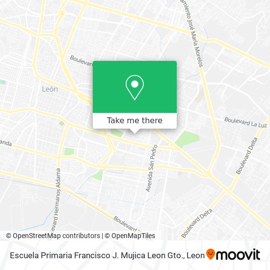 Escuela Primaria Francisco J. Mujica Leon Gto. map