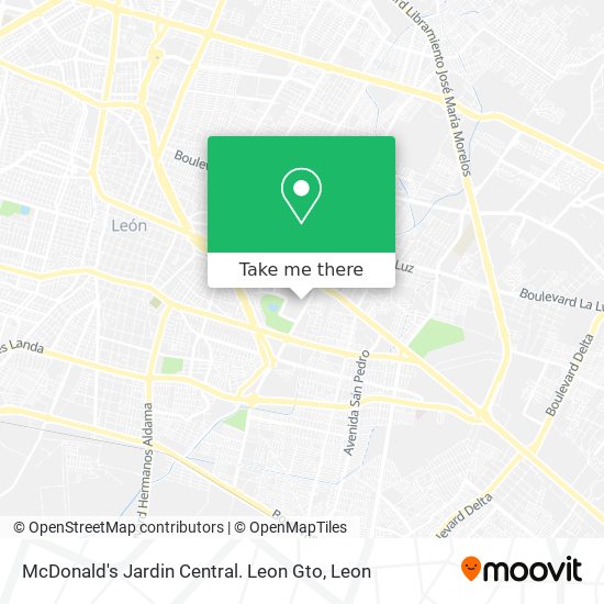 McDonald's Jardin Central. Leon Gto map