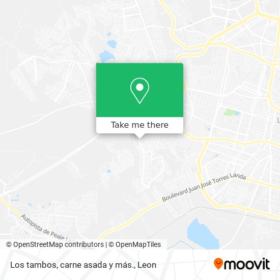 Los tambos, carne asada y más. map