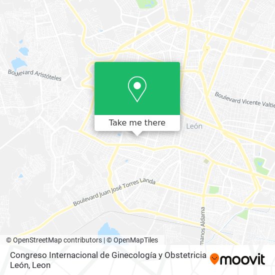 Congreso Internacional de Ginecología y Obstetricia León map