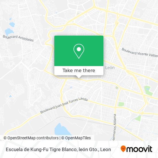 Escuela de Kung-Fu Tigre Blanco, león Gto. map