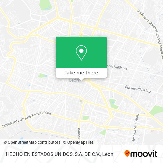 HECHO EN ESTADOS UNIDOS, S.A. DE C.V. map