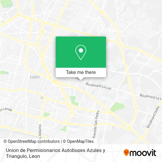 Union de Permisionarios Autobuses Azules y Triangulo map