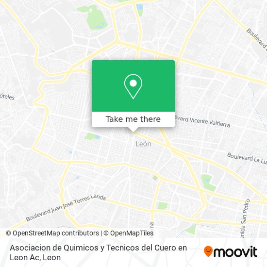 Asociacion de Quimicos y Tecnicos del Cuero en Leon Ac map