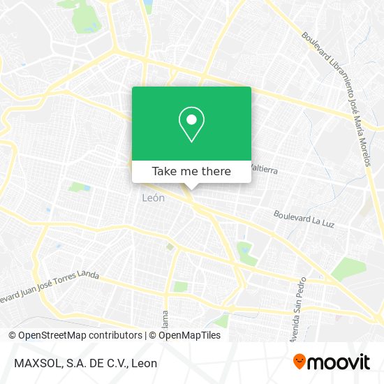 How to get to MAXSOL, . DE . in León by Bus?