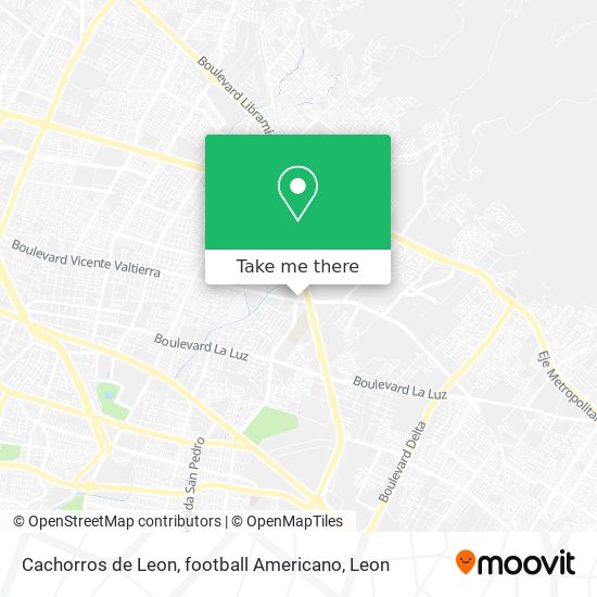 Cachorros de Leon, football Americano map