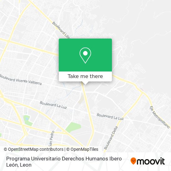 Programa Universitario Derechos Humanos Ibero León map