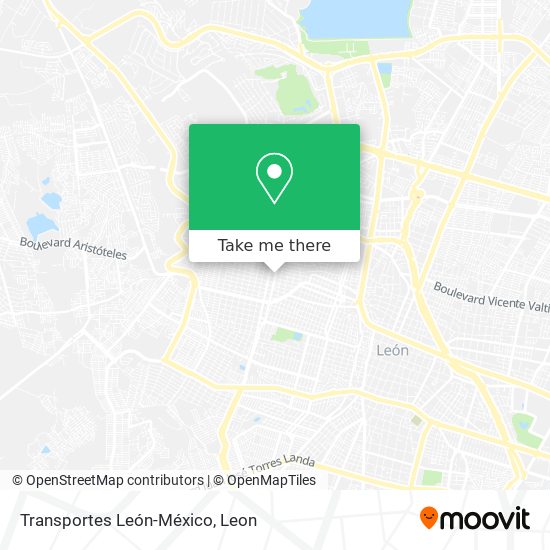 Transportes León-México map