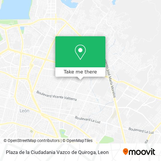 Mapa de Plaza de la Ciudadania Vazco de Quiroga