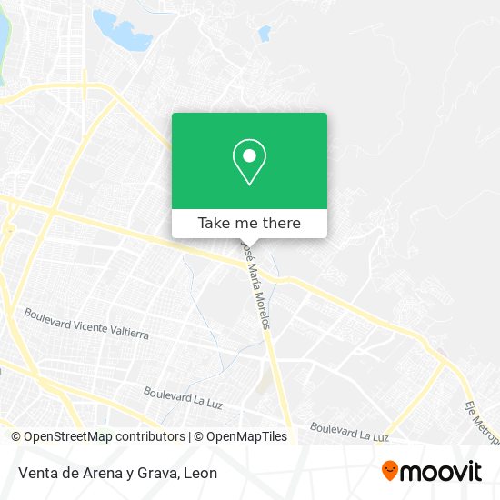 Mapa de Venta de Arena y Grava
