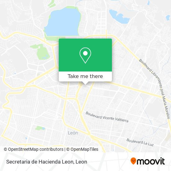 Secretaria de Hacienda Leon map