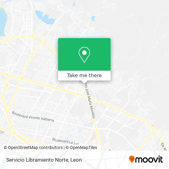 Mapa de Servicio Libramiento Norte