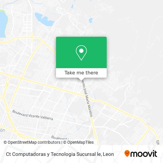 Mapa de Ct Computadoras y Tecnologia Sucursal le