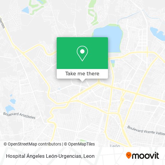 Hospital Ángeles León-Urgencias map