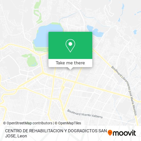 CENTRO DE REHABILITACION Y DOGRADICTOS SAN JOSE map
