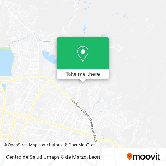 Mapa de Centro de Salud Umaps 8 de Marzo