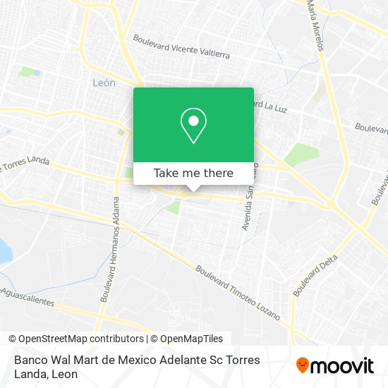 Banco Wal Mart de Mexico Adelante Sc Torres Landa map