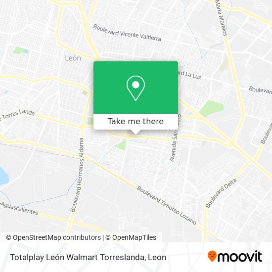 Mapa de Totalplay León Walmart Torreslanda