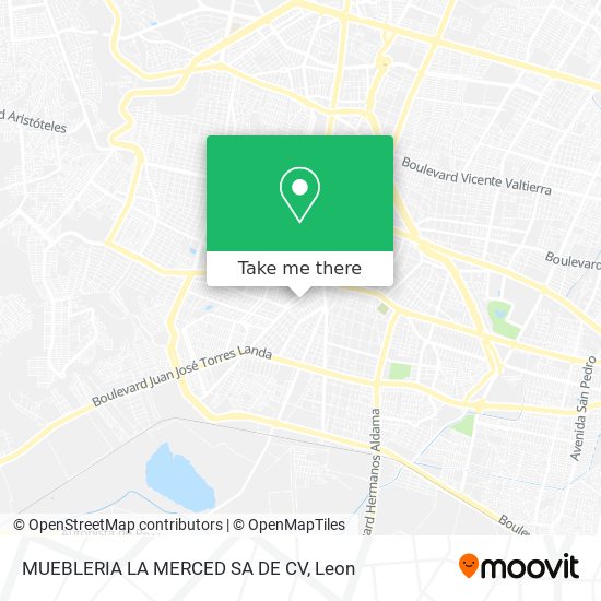 Mapa de MUEBLERIA LA MERCED SA DE CV