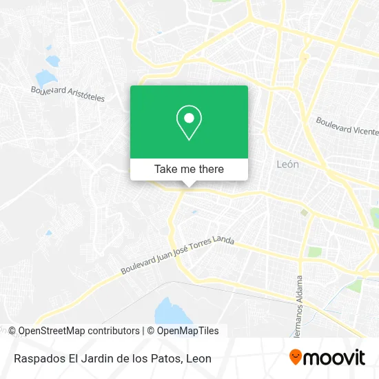 Raspados El Jardin de los Patos map