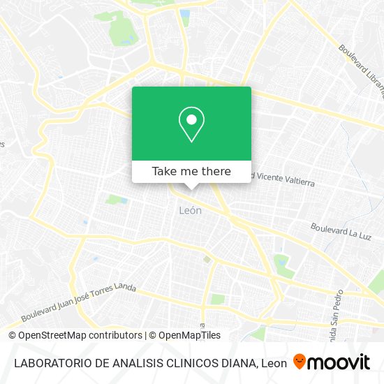 LABORATORIO DE ANALISIS CLINICOS DIANA map