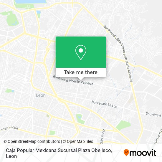 Mapa de Caja Popular Mexicana Sucursal Plaza Obelisco