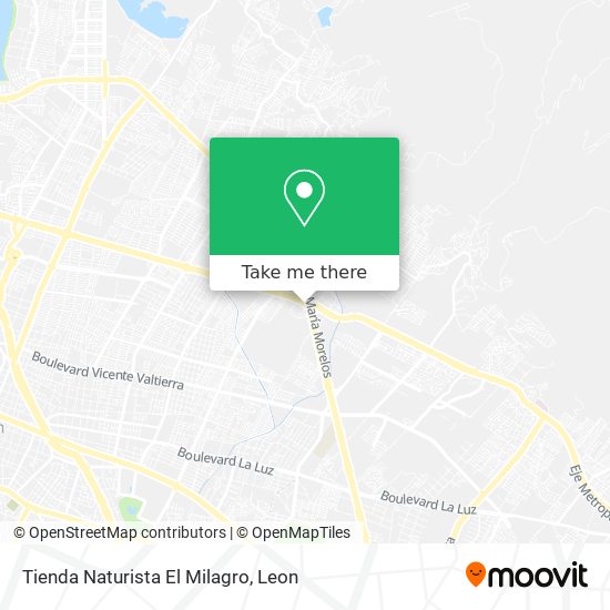 Mapa de Tienda Naturista El Milagro