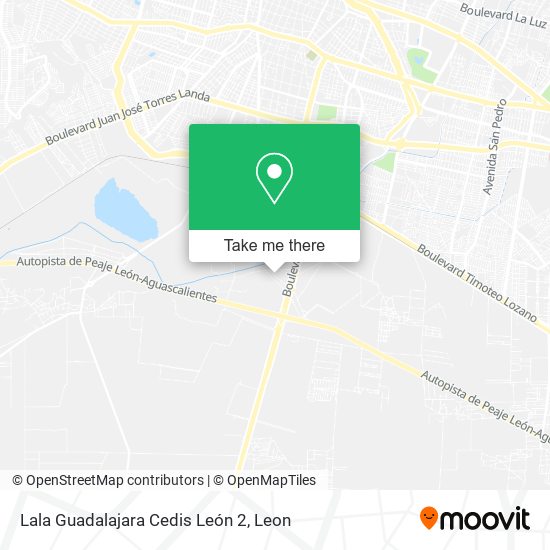 Lala Guadalajara Cedis León 2 map