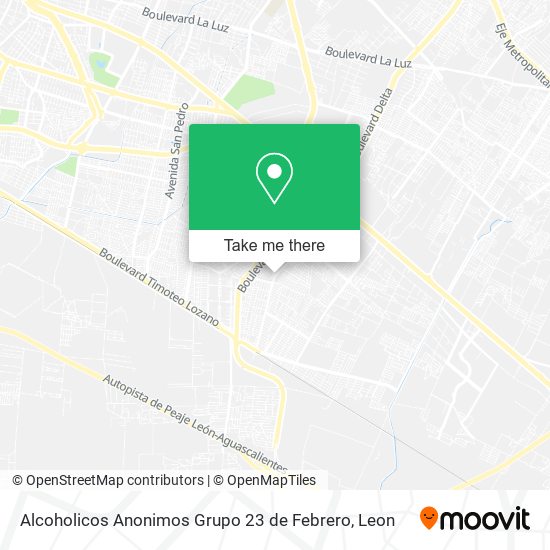 Alcoholicos Anonimos Grupo 23 de Febrero map