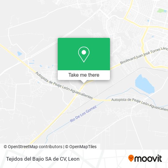 Tejidos del Bajio SA de CV map
