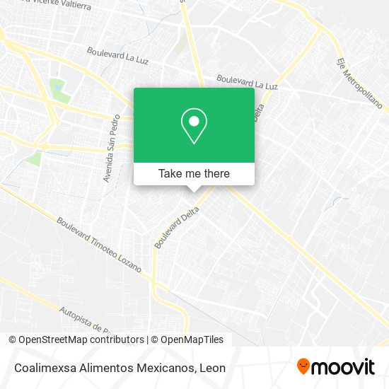 Coalimexsa Alimentos Mexicanos map