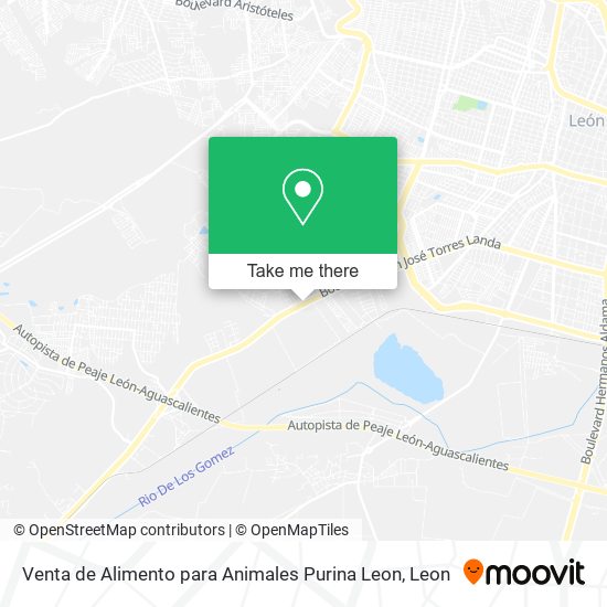 Venta de Alimento para Animales Purina Leon map
