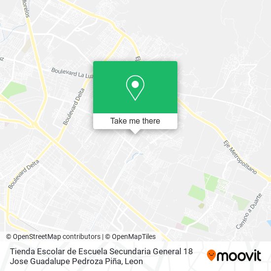 Mapa de Tienda Escolar de Escuela Secundaria General 18 Jose Guadalupe Pedroza Piña