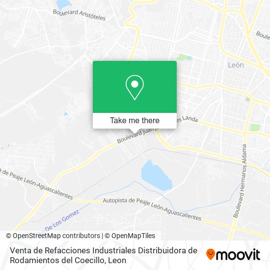 Venta de Refacciones Industriales Distribuidora de Rodamientos del Coecillo map