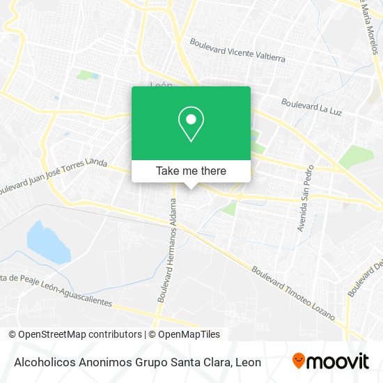 Mapa de Alcoholicos Anonimos Grupo Santa Clara