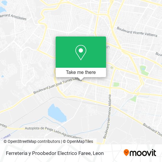 Mapa de Ferreteria y Proobedor Electrico Faree