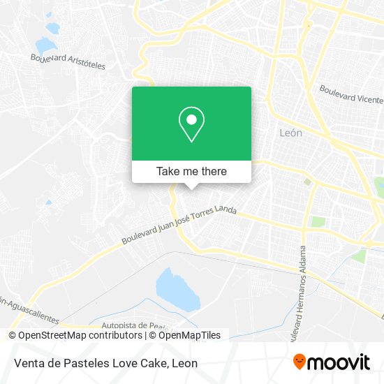Mapa de Venta de Pasteles Love Cake
