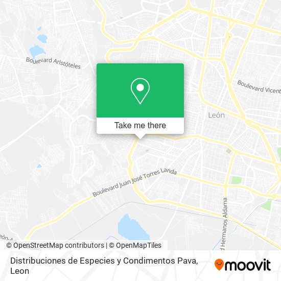 Distribuciones de Especies y Condimentos Pava map