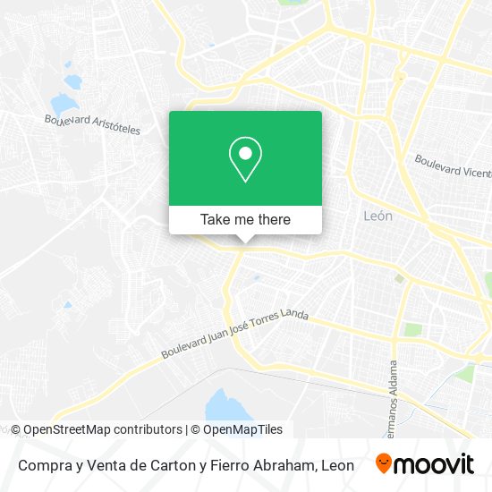Mapa de Compra y Venta de Carton y Fierro Abraham