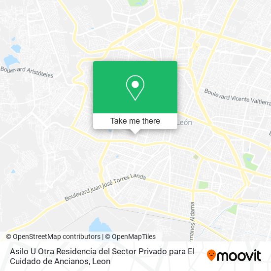 Mapa de Asilo U Otra Residencia del Sector Privado para El Cuidado de Ancianos