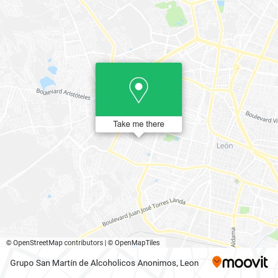 Grupo San Martín de Alcoholicos Anonimos map