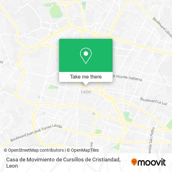 Mapa de Casa de Movimiento de Cursillos de Cristiandad